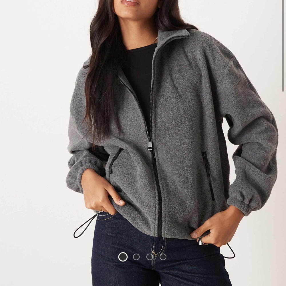 Gina Tricot Women's Gray Zip-Up Jacket